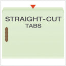 Pendaflex Heavy-Duty Pressboard Folders w/ Embossed Fasteners, Letter Size, Green, 25/Box