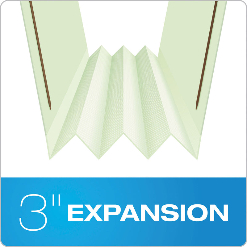 Pendaflex Heavy-Duty Pressboard Folders w/ Embossed Fasteners, Legal Size, Green, 25/Box