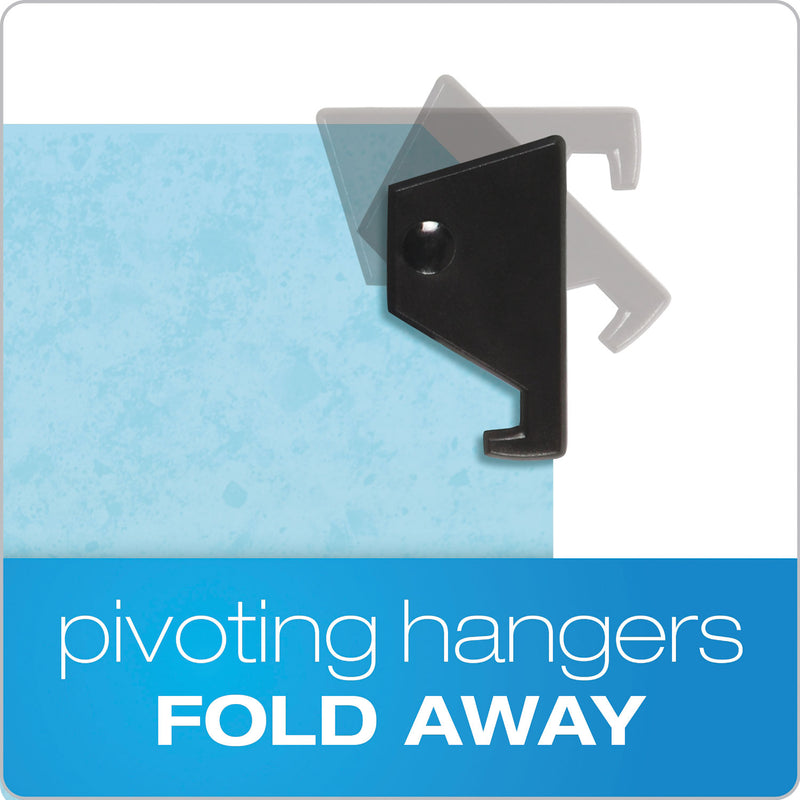 Pendaflex Hanging Classification Folders with Dividers, Legal Size, 2 Dividers, 2/5-Cut Exterior Tabs, Blue