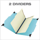 Pendaflex Hanging Classification Folders with Dividers, Legal Size, 2 Dividers, 2/5-Cut Exterior Tabs, Blue