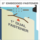 Pendaflex Hanging Classification Folders with Dividers, Legal Size, 2 Dividers, 2/5-Cut Exterior Tabs, Blue