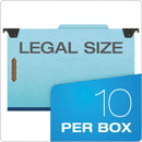 Pendaflex Hanging Classification Folders with Dividers, Legal Size, 2 Dividers, 2/5-Cut Exterior Tabs, Blue