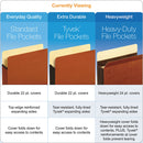 Pendaflex File Pocket with Tyvek, 3.5" Expansion, Letter Size, Redrope, 10/Box