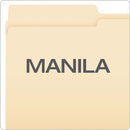 Pendaflex Manila File Folders, 1/2-Cut Tabs: Assorted, Letter Size, 0.75" Expansion, Manila, 100/Box
