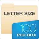 Pendaflex Manila File Folders, 1/3-Cut Tabs: Assorted, Letter Size, 0.75" Expansion, Manila, 100/Box