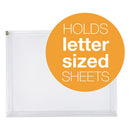 Pendaflex Poly Zip Envelope, Zipper Closure, 10 x 13, Clear, 5/Pack