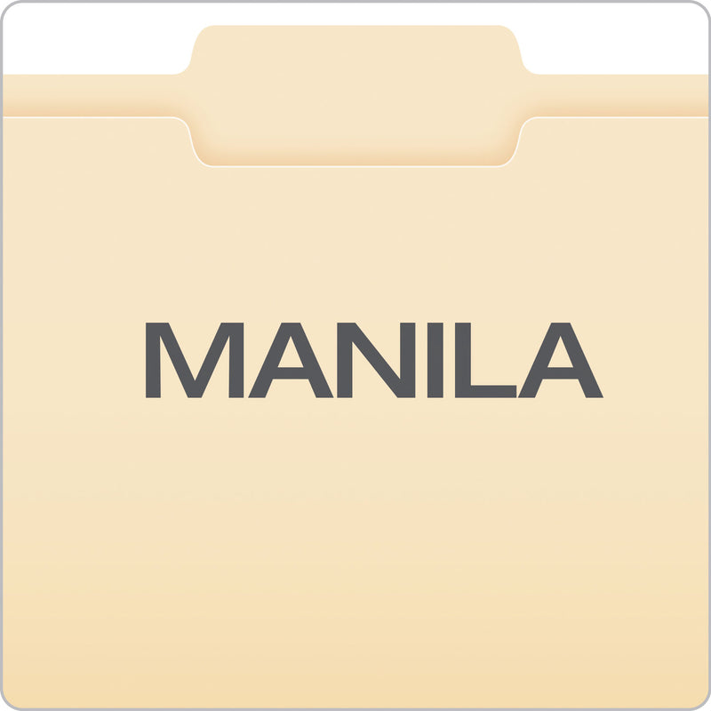 Pendaflex Manila File Folders, 1/3-Cut Tabs: Center Position, Letter Size, 0.75" Expansion, Manila, 100/Box