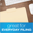 Pendaflex Manila File Folders, 1/3-Cut Tabs: Center Position, Letter Size, 0.75" Expansion, Manila, 100/Box