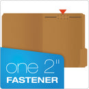 Pendaflex Kraft Fastener Folders, 1/3-Cut Tabs: Assorted, 1 Fastener, Letter Size, Kraft Exterior, 50/Box
