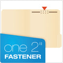 Pendaflex Manila Fastener Folders, 1/3-Cut Tabs: Assorted, 1 Fastener, Letter Size, Manila Exterior, 50/Box
