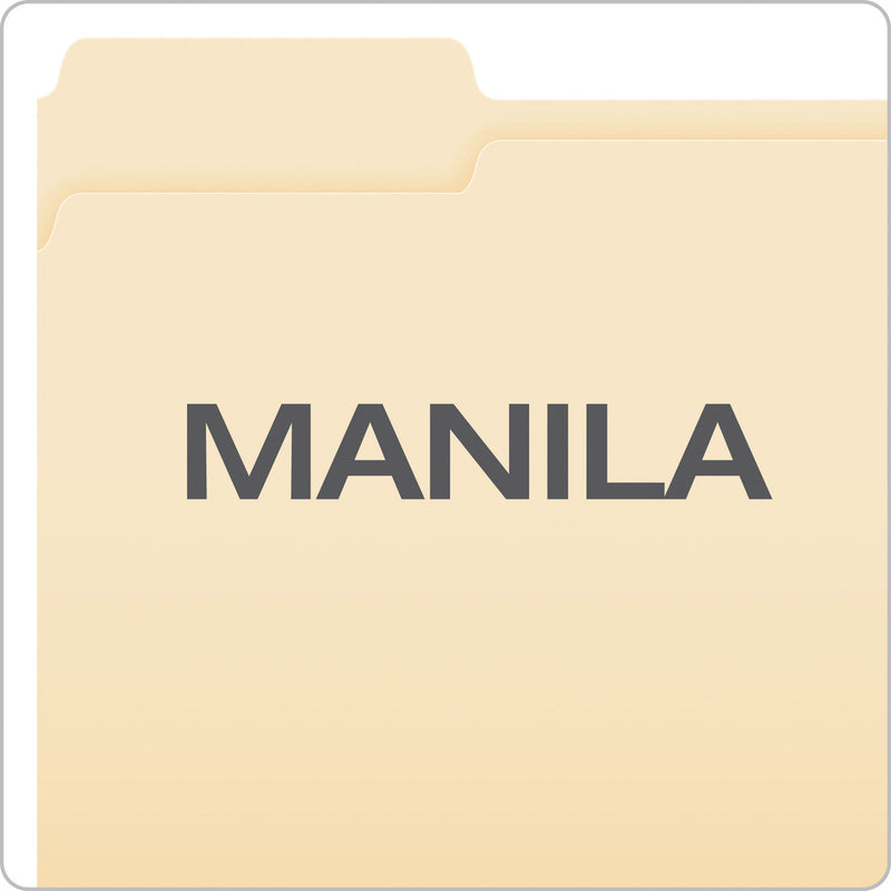 Pendaflex Manila Fastener Folders, 1/3-Cut Tabs: Assorted, 1 Fastener, Letter Size, Manila Exterior, 50/Box