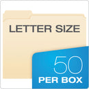 Pendaflex Manila Fastener Folders, 1/3-Cut Tabs: Assorted, 1 Fastener, Letter Size, Manila Exterior, 50/Box