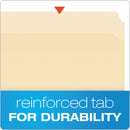 Pendaflex Manila Fastener Folders, Straight Tab, 1 Fastener, Letter Size, Manila Exterior, 50/Box