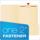Pendaflex Manila Fastener Folders, 1/3-Cut Tabs: Assorted, 1 Fastener, Legal Size, Manila Exterior, 50/Box