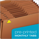 Pendaflex Heavy-Duty Open-Top Expanding Stadium File, 12 Sections, 1/3-Cut Tabs, Letter Size, Redrope