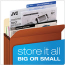 Pendaflex Pocket File, 3.5" Expansion, Letter Size, Red Fiber