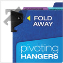Pendaflex Hanging-Style Personnel Folders, 5 Dividers with 1/5-Cut Tabs, Letter Size, 1/3-Cut Exterior Tabs, Blue