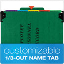 Pendaflex Hanging-Style Personnel Folders, 5 Dividers with 1/5-Cut Tabs, Letter Size, 1/3-Cut Exterior Tabs, Green