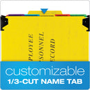 Pendaflex Hanging-Style Personnel Folders, 5 Dividers with 1/5-Cut Tabs, Letter Size, 1/3-Cut Exterior Tabs, Yellow