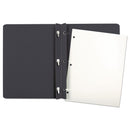 Oxford Title Panel and Border Front Report Cover, Three-Prong Fastener, 0.5" Capacity, 8.5 x 11, Black/Black, 25/Box