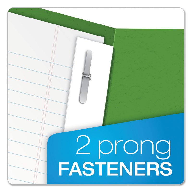 Oxford Twin-Pocket Folders with 3 Fasteners, 0.5" Capacity, 11 x 8.5, Green, 25/Box