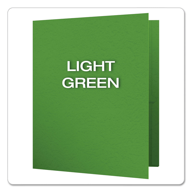 Oxford Twin-Pocket Folders with 3 Fasteners, 0.5" Capacity, 11 x 8.5, Green, 25/Box