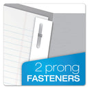 Oxford Twin-Pocket Folders with 3 Fasteners, 0.5" Capacity, 11 x 8.5, Gray, 25/Box