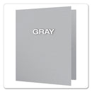 Oxford Twin-Pocket Folders with 3 Fasteners, 0.5" Capacity, 11 x 8.5, Gray, 25/Box