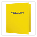 Oxford Twin-Pocket Folders with 3 Fasteners, 0.5" Capacity, 11 x 8.5, Yellow, 25/Box