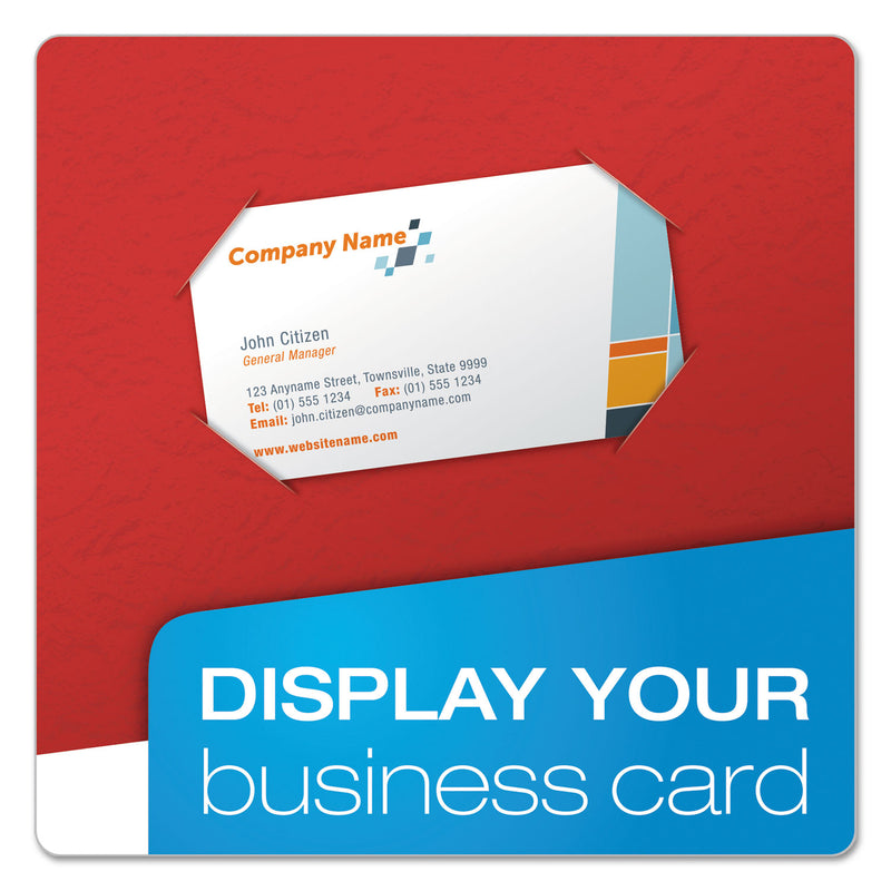 Oxford Twin-Pocket Folders with 3 Fasteners, 0.5" Capacity, 11 x 8.5, Red, 25/Box