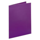 Oxford Two-Pocket Laminated Folder, 100-Sheet Capacity, 11 x 8.5, Metallic Purple, 25/Box