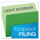 Pendaflex Colored File Folders, Straight Tabs, Letter Size, Green/Light Green, 100/Box