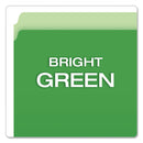 Pendaflex Colored File Folders, Straight Tabs, Letter Size, Green/Light Green, 100/Box