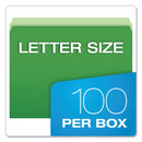 Pendaflex Colored File Folders, Straight Tabs, Letter Size, Green/Light Green, 100/Box