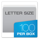 Pendaflex Colored File Folders, Straight Tabs, Letter Size, Gray/Light Gray, 100/Box