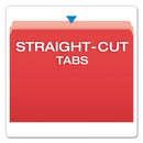 Pendaflex Colored File Folders, Straight Tabs, Letter Size, Red/Light Red, 100/Box