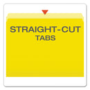 Pendaflex Colored File Folders, Straight Tabs, Letter Size, Yellow/Light Yellow, 100/Box