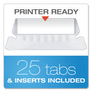 Pendaflex Reinforced Hanging File Folders with Printable Tab Inserts, Letter Size, 1/5-Cut Tabs, Standard Green, 25/Box