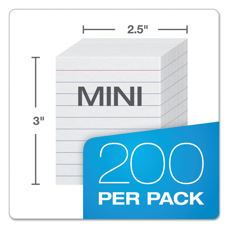 Oxford Ruled Mini Index Cards, 3 x 2.5, White, 200/Pack