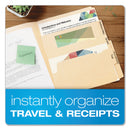 Pendaflex Divide It Up File Folder, 1/2-Cut Tabs: Assorted, Letter Size, 0.75" Expansion, Manila, 24/Pack