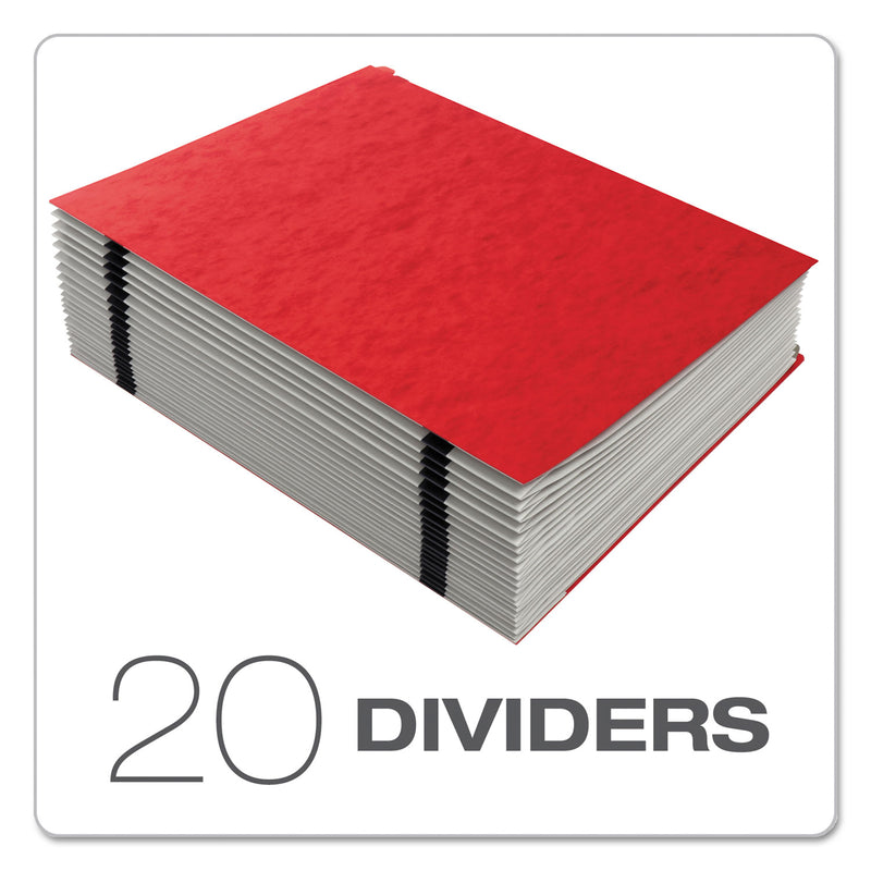Pendaflex Expanding Desk File, 23 Dividers, Alpha Index, Letter Size, Red Cover