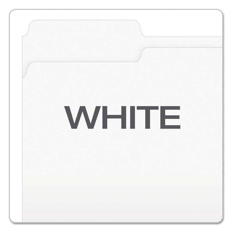 Pendaflex Colored File Folders, 1/3-Cut Tabs: Assorted, Letter Size, White, 100/Box