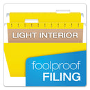 Pendaflex Colored Hanging Folders, Letter Size, 1/5-Cut Tabs, Yellow, 25/Box