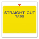 Pendaflex Double-Ply Reinforced Top Tab Colored File Folders, Straight Tabs, Letter Size, 0.75" Expansion, Yellow, 100/Box