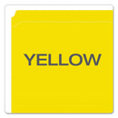 Pendaflex Double-Ply Reinforced Top Tab Colored File Folders, Straight Tabs, Letter Size, 0.75" Expansion, Yellow, 100/Box