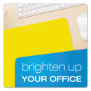 Pendaflex Double-Ply Reinforced Top Tab Colored File Folders, Straight Tabs, Letter Size, 0.75" Expansion, Yellow, 100/Box