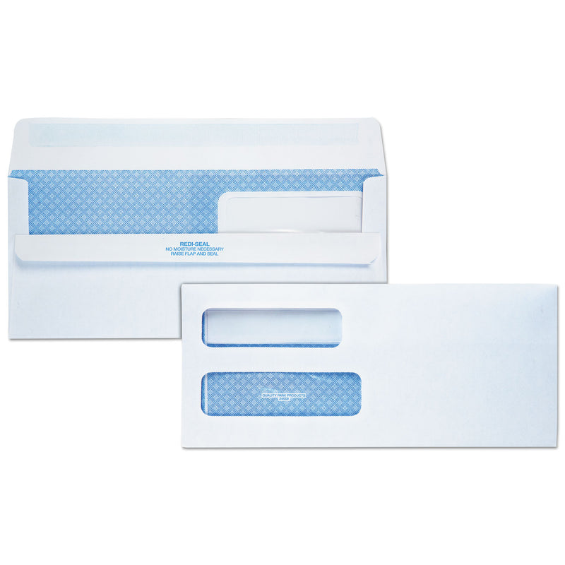 Quality Park Double Window Redi-Seal Security-Tinted Envelope,