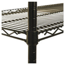 Alera NSF Certified Industrial Four-Shelf Wire Shelving Kit, 36w x 24d x 72h, Black