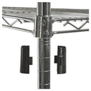 Alera NSF Certified 4-Shelf Wire Shelving Kit with Casters, 48w x 18d x 72h, Silver