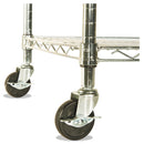 Alera NSF Certified 4-Shelf Wire Shelving Kit with Casters, 48w x 18d x 72h, Silver